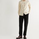 OLIVER SPENCER - New York Special Pinstriped Brushed-Cotton Shirt - Neutrals