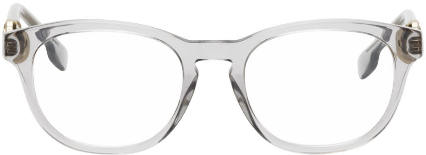Versace Grey Transparent Medusa Glasses Versace