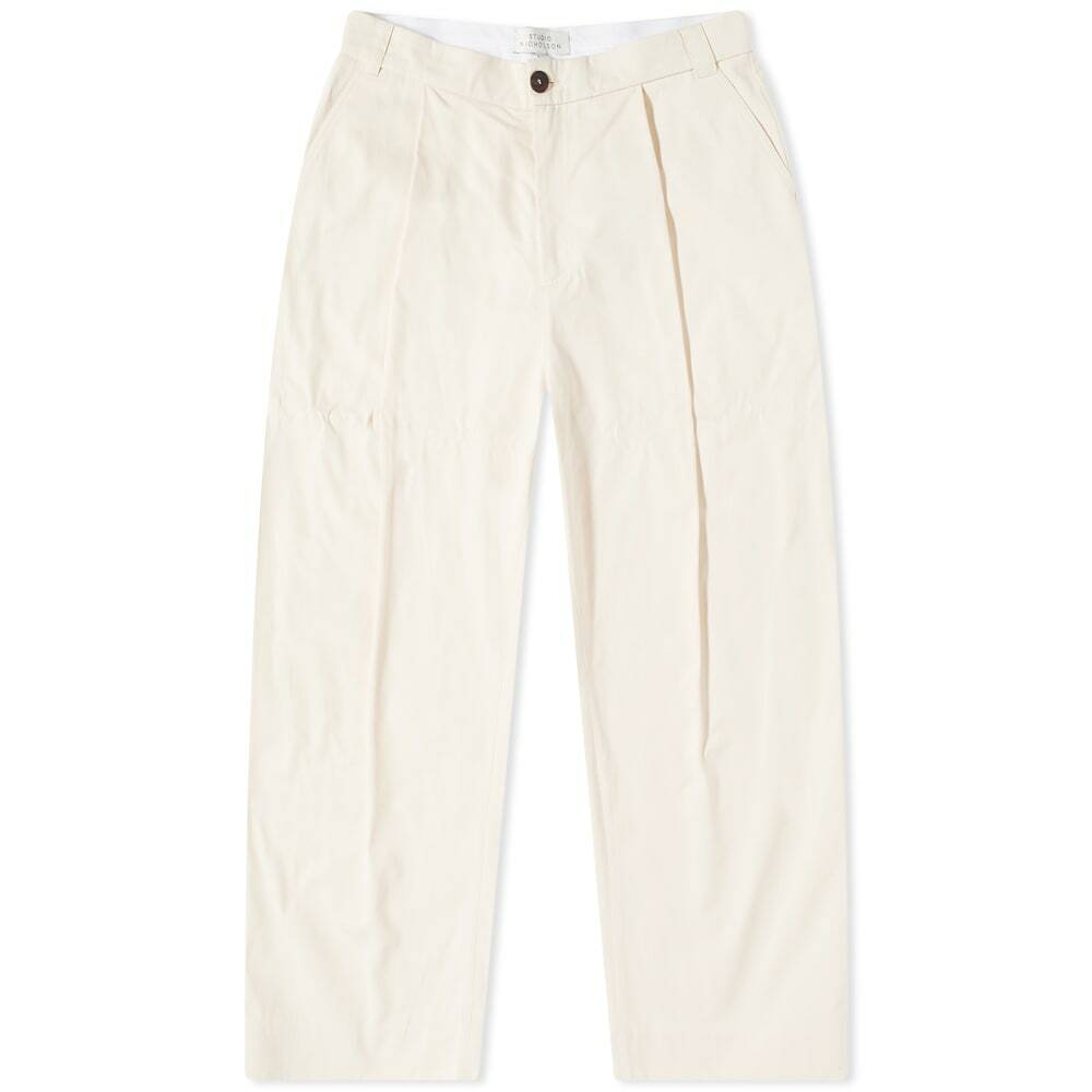 Studio Nicholson Men's Sorte Deep Pleat Volume Twill Pant in Linen