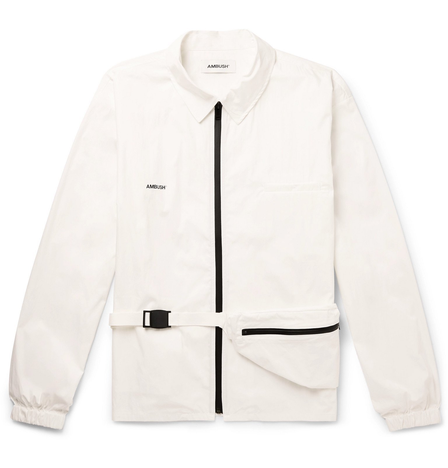 AMBUSH® - Logo-Print Cotton and Nylon-Blend Blouson Jacket with Belt