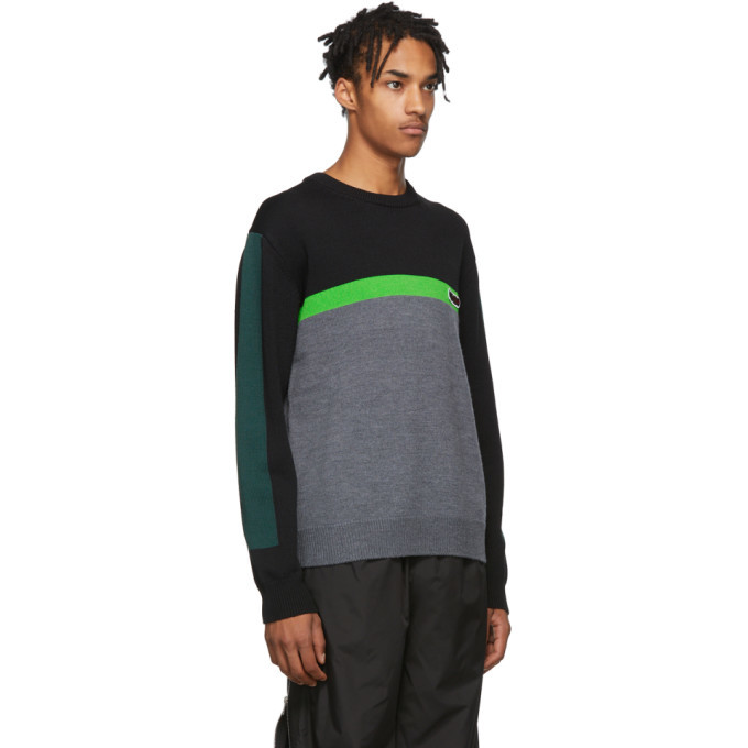 Green Colorblock Sweater Kenzo