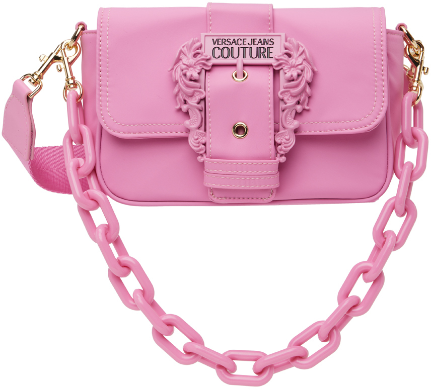 Versace Jeans Couture Pink Baroque Buckle Bag Versace