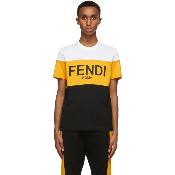 fendi black and yellow shirt