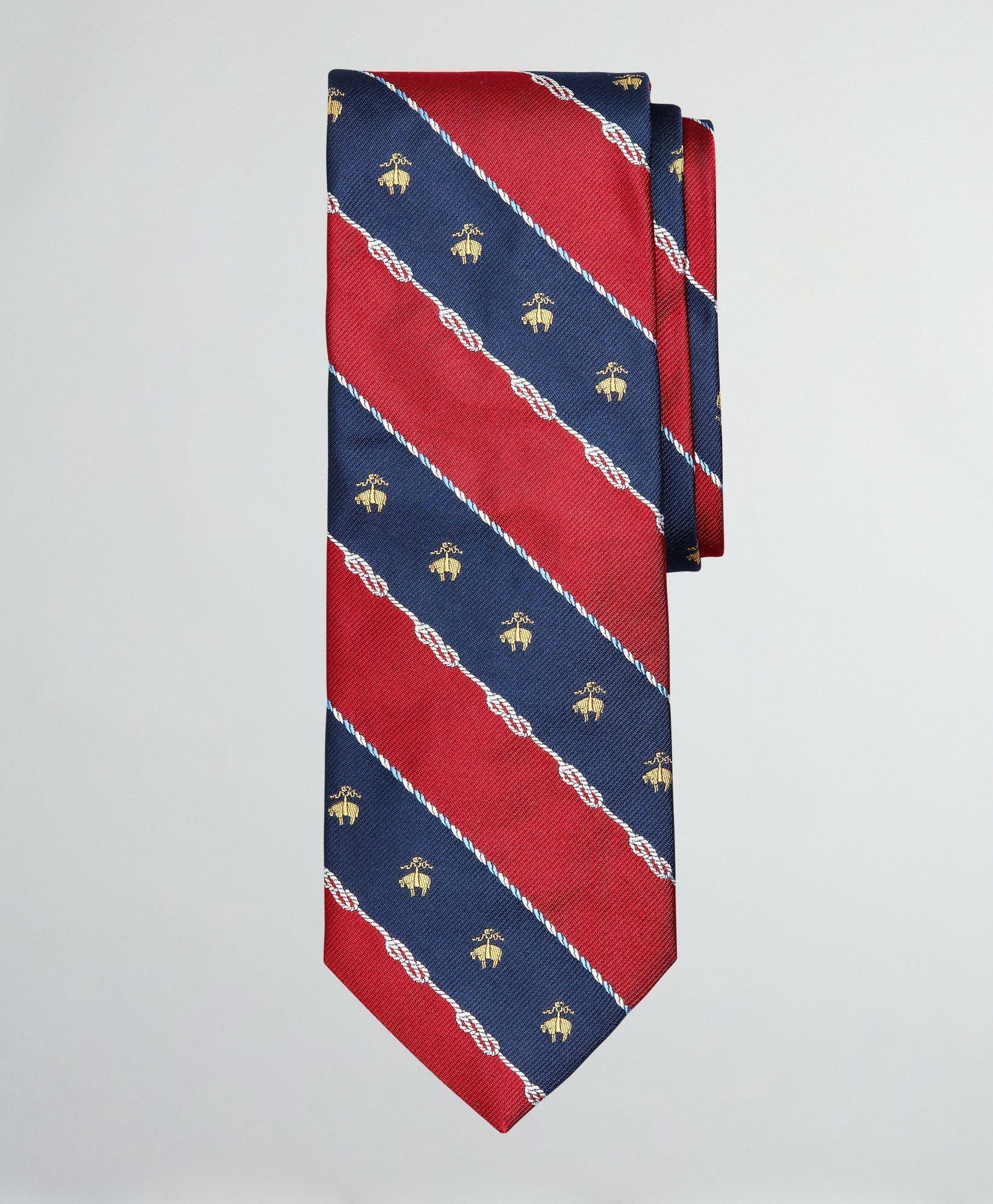 Brooks Brothers Men's Nautical Fleece Stripe Tie | Red