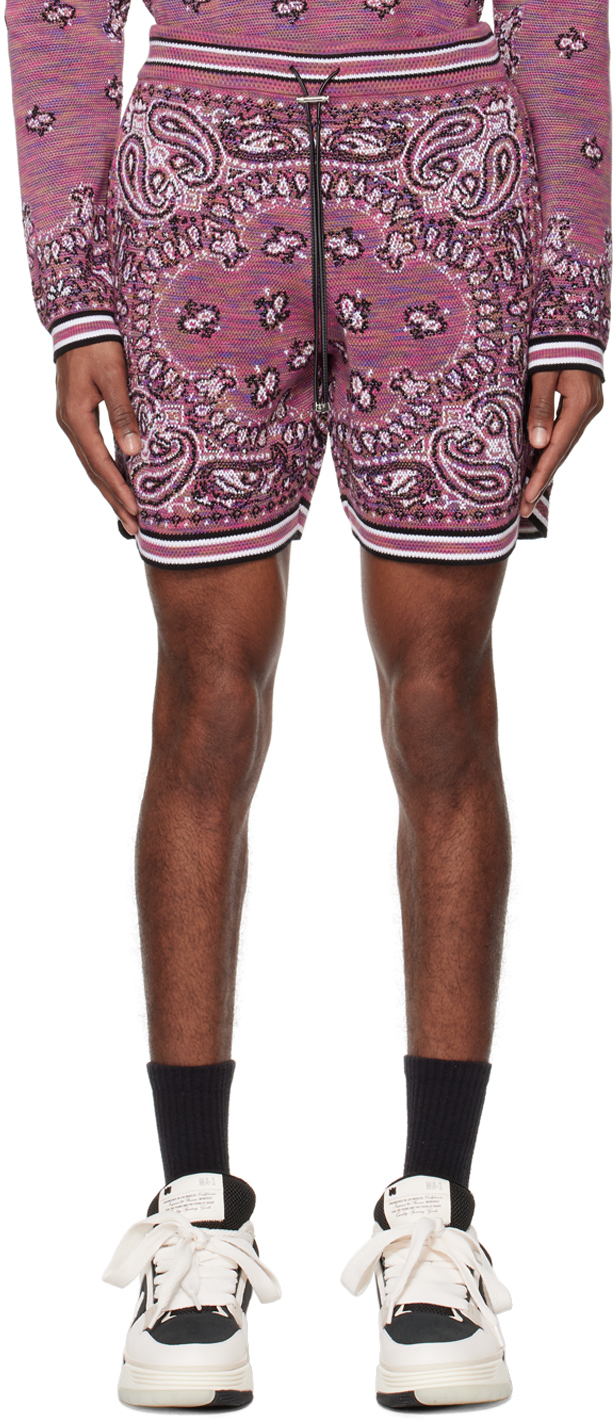 AMIRI Purple Bandana Shorts Amiri