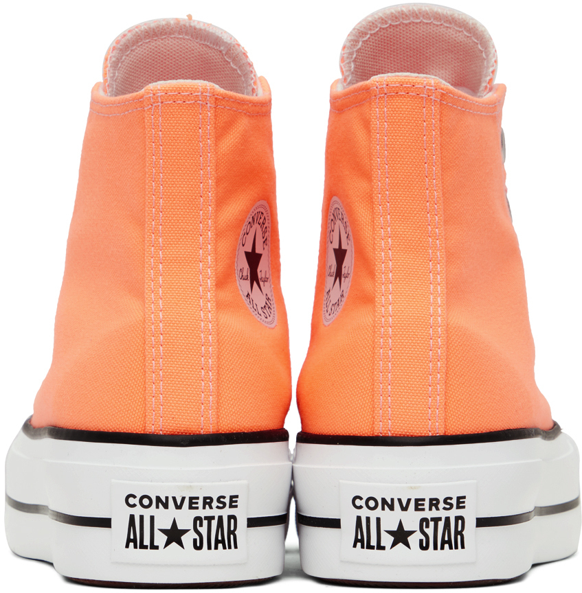 Converse Orange Chuck Taylor All Star Lift Platform Sneakers Converse