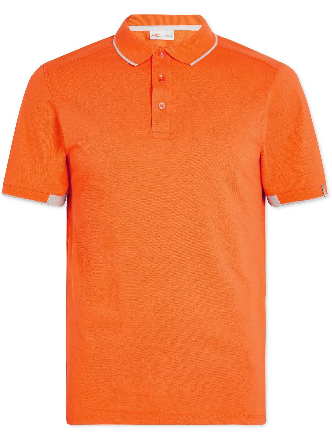 Kjus Golf - Stan Cotton-Blend Piqué Golf Polo Shirt - Orange Kjus Golf