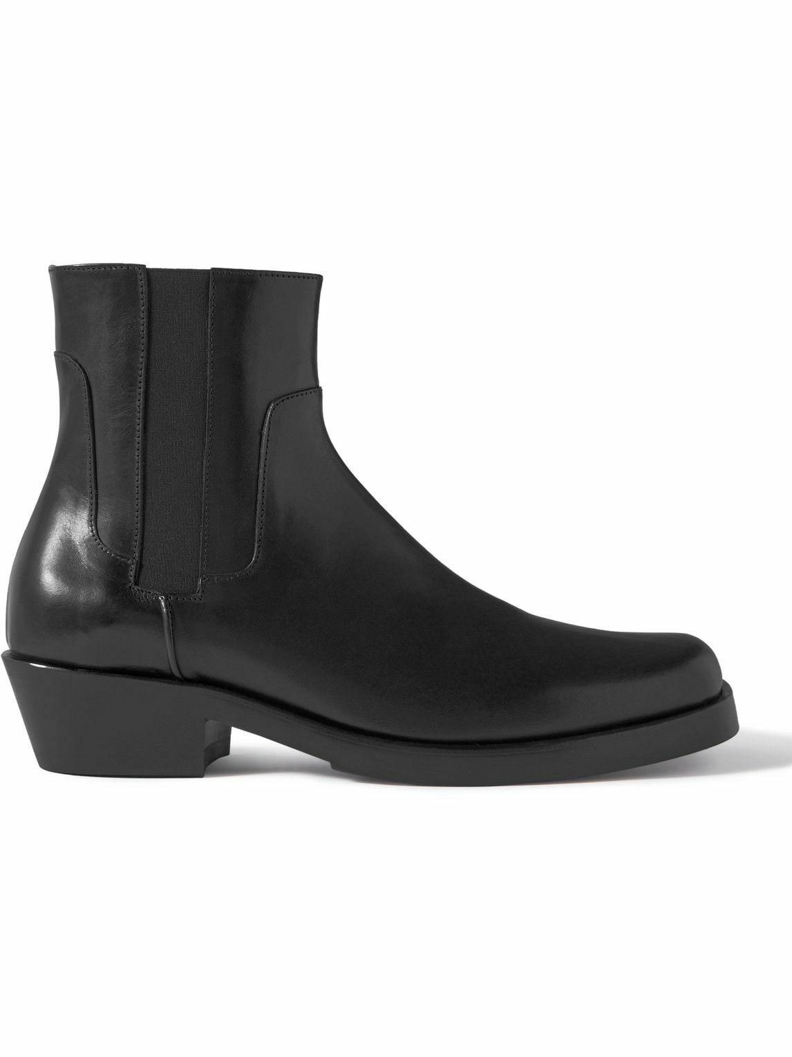 Raf Simons - Leather Western Boots - Black Raf Simons
