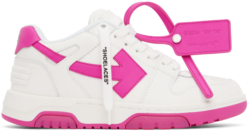 Off-White White & Pink Out Of Office Sneakers Off-White