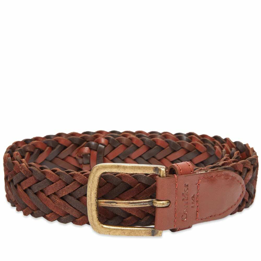 Corridor Men's Braided Leather Belt in Brown Corridor