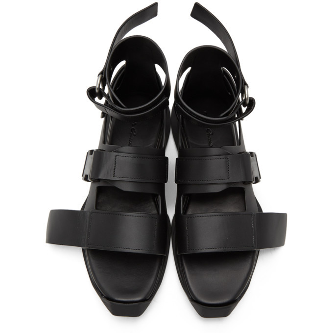 Rick Owens Black Gladi Running Sandals Rick Owens