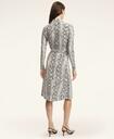 Brooks Brothers Women's Faux Wrap Knit Belted Dress | Grey
