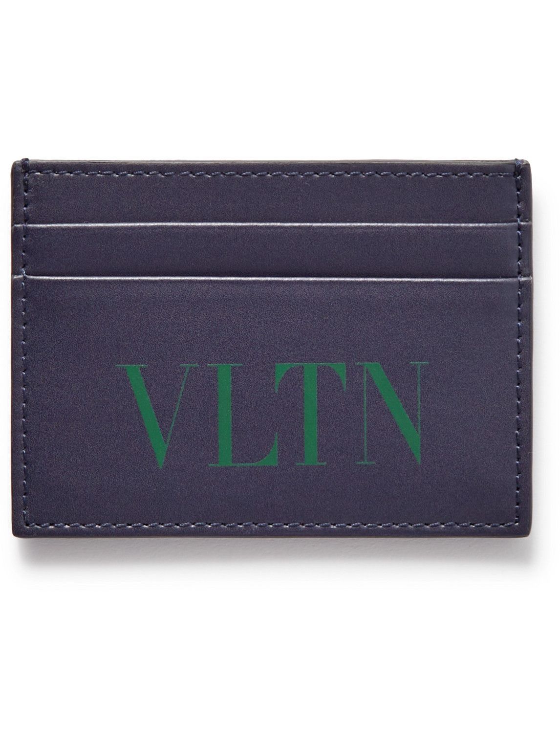 Valentino - Valentino Garavani Logo-Print Leather Cardholder Valentino