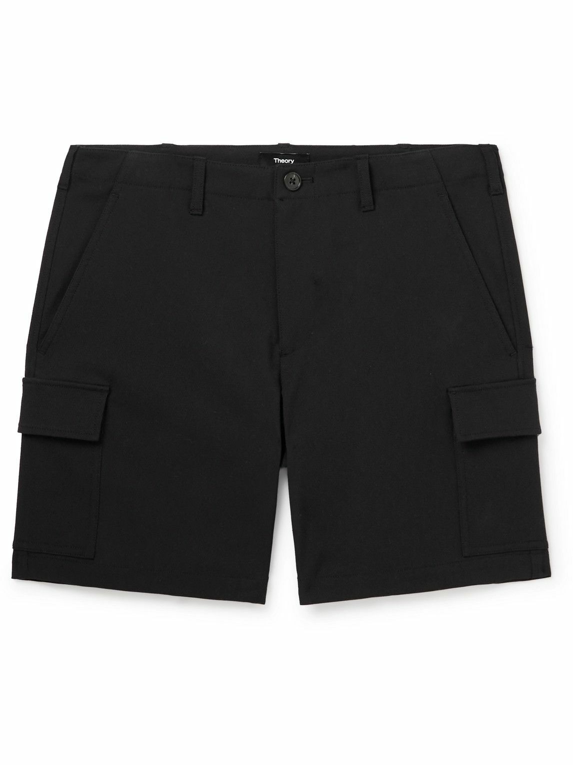 Theory Zaine StraightLeg CottonBlend Twill Cargo Shorts Black Theory