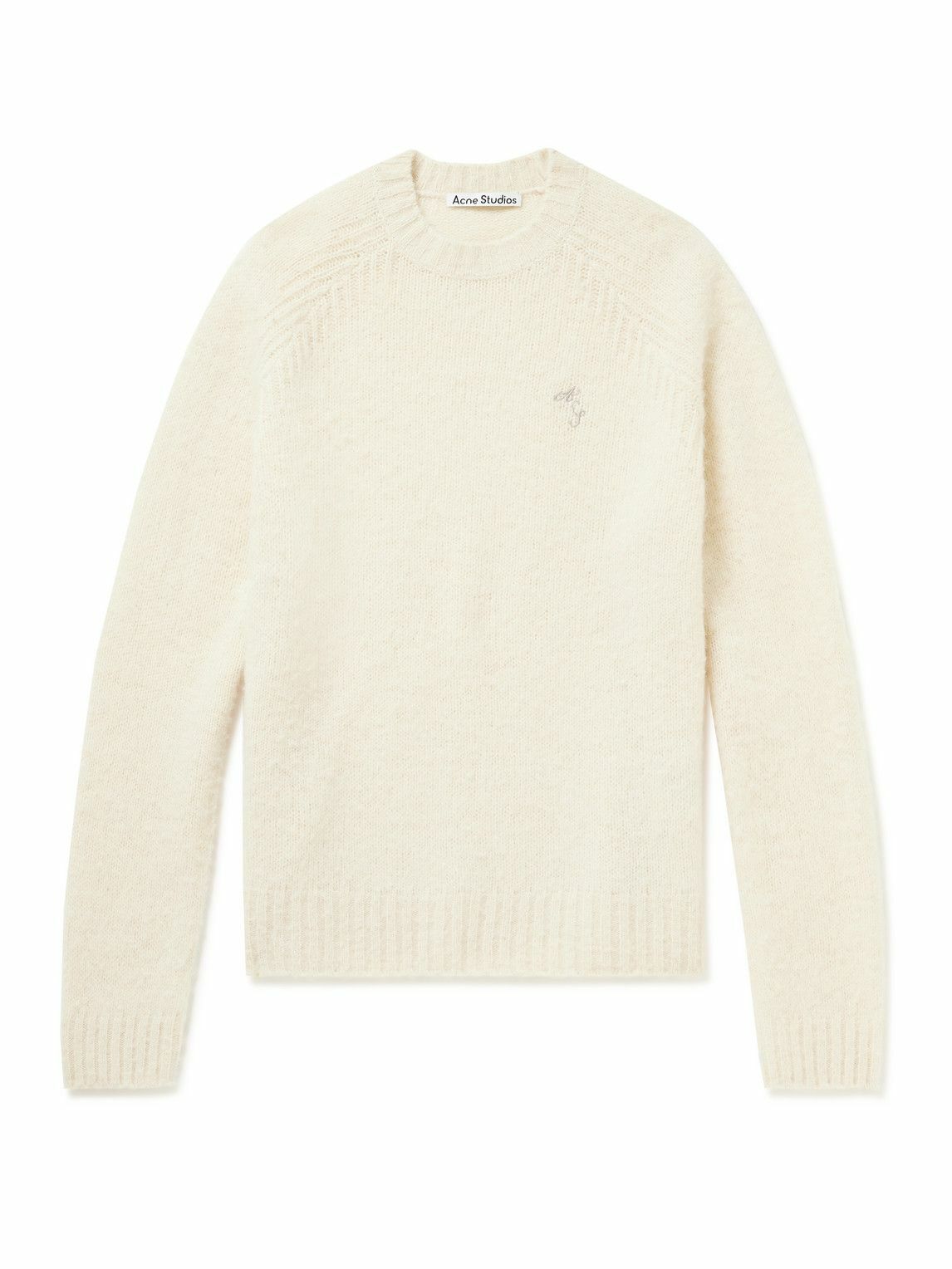 Acne Studios - Kristo Brushed Jacquard-Knit Sweater - Brown Acne