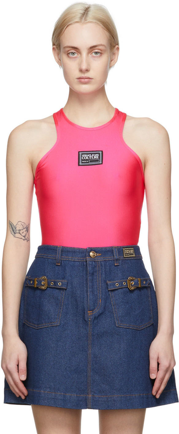 Photo: Versace Jeans Couture Pink Logo Bodysuit