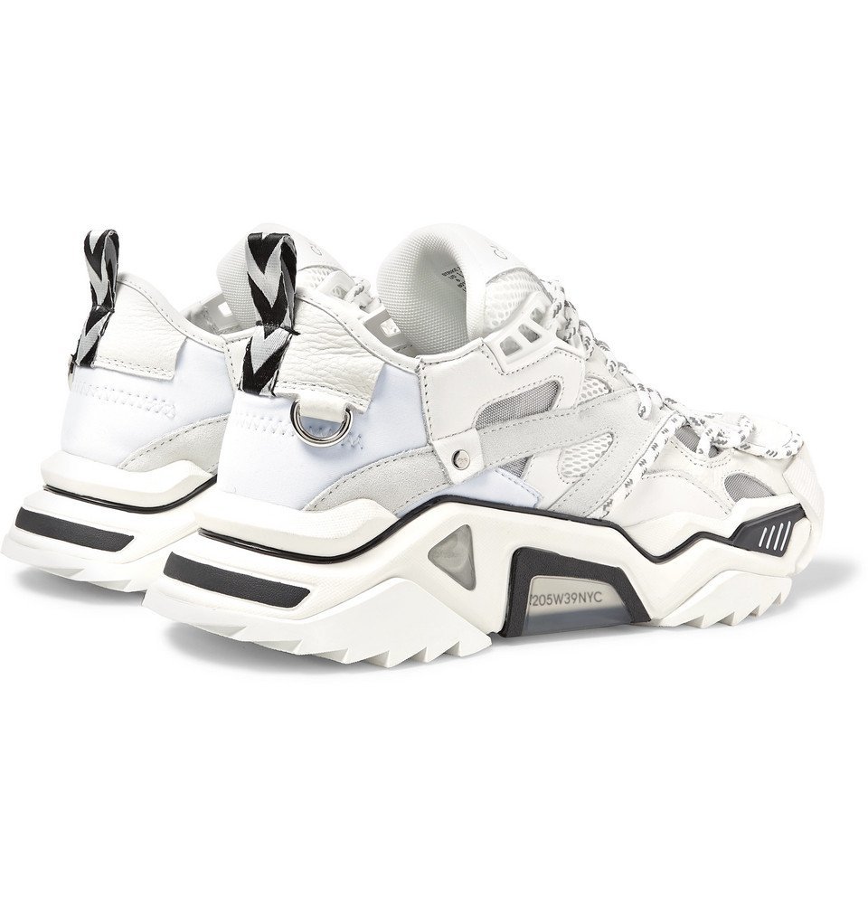 CALVIN KLEIN 205W39NYC - Strike 205 Mesh, Suede, Neoprene, and Leather  Sneakers - Men - White Calvin Klein 205W39NYC