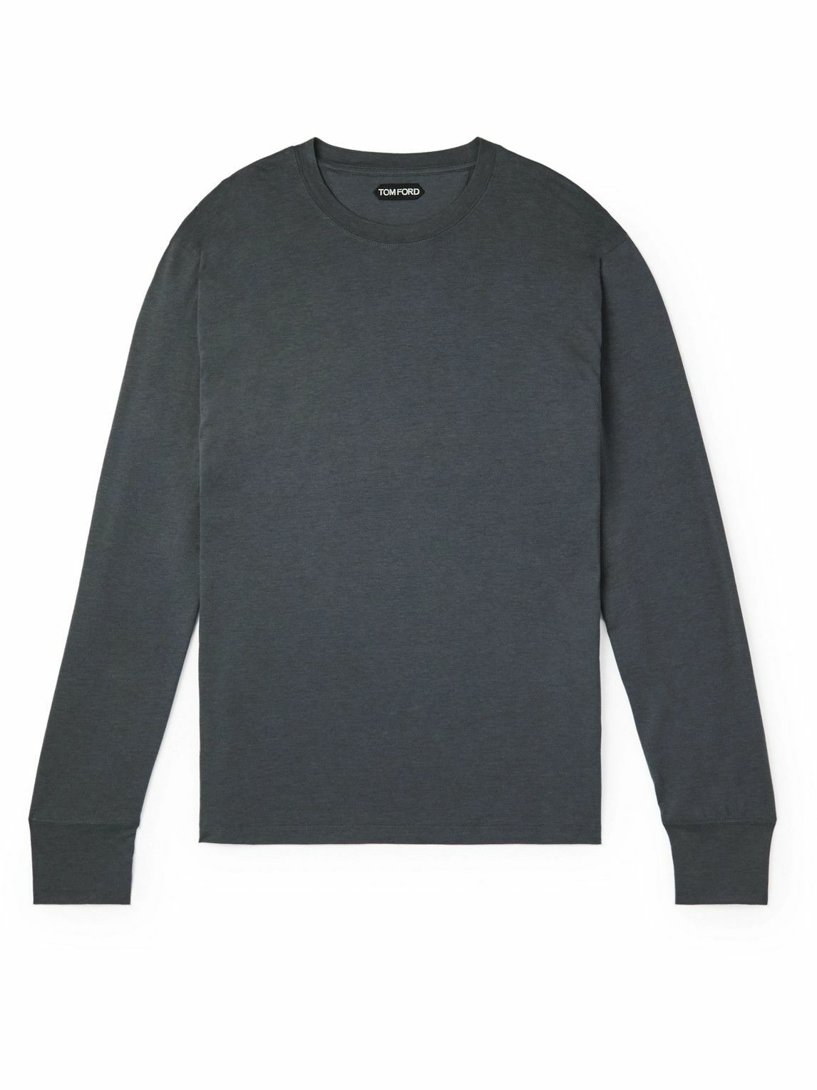 TOM FORD - Lyocell and Cotton-Blend Jersey T-Shirt - Gray TOM FORD