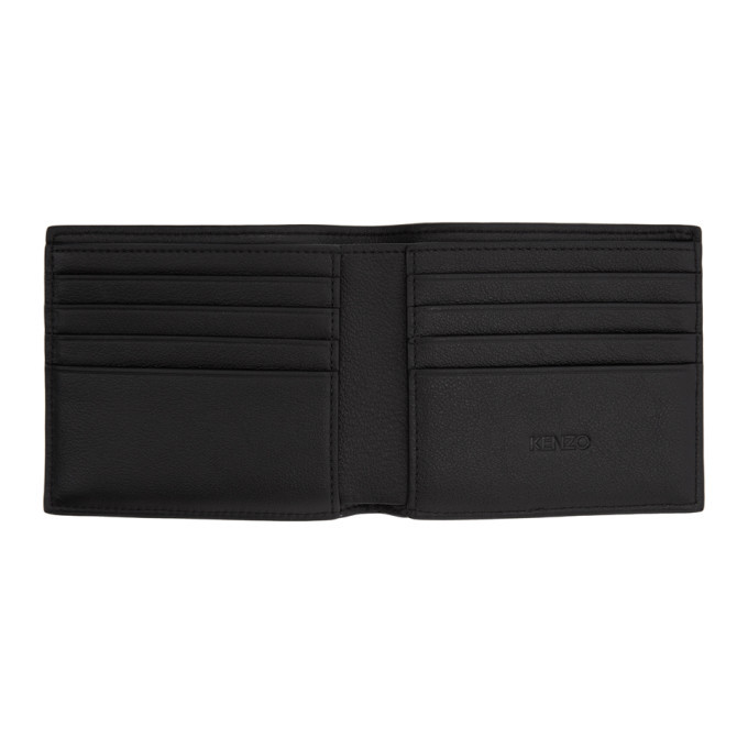 Kenzo Black Kampus Tiger Bifold Wallet Kenzo