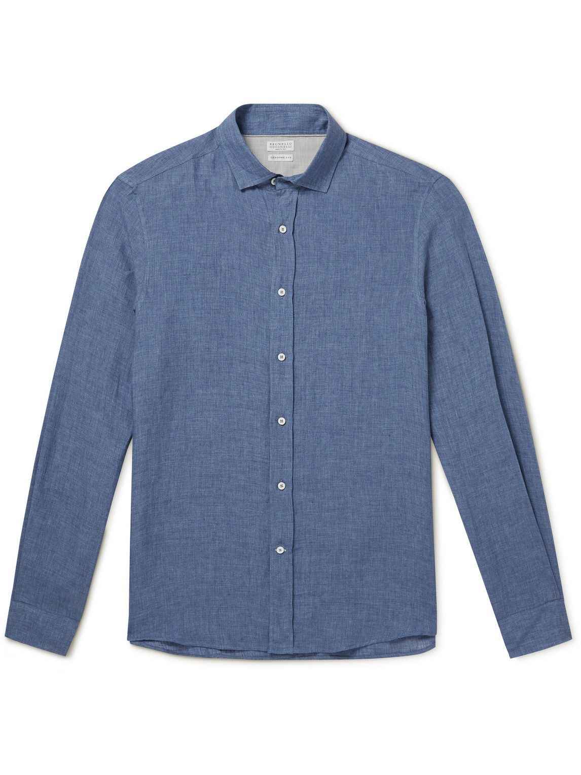 Brunello Cucinelli Blue Linen T-Shirt