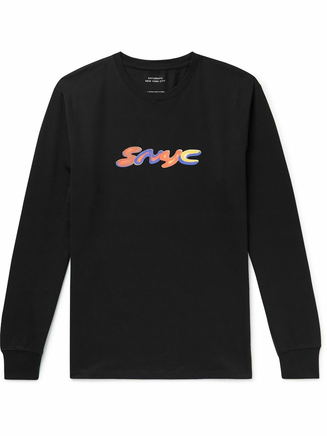 Saturdays NYC LogoPrint CottonJersey TShirt Black Saturdays NYC