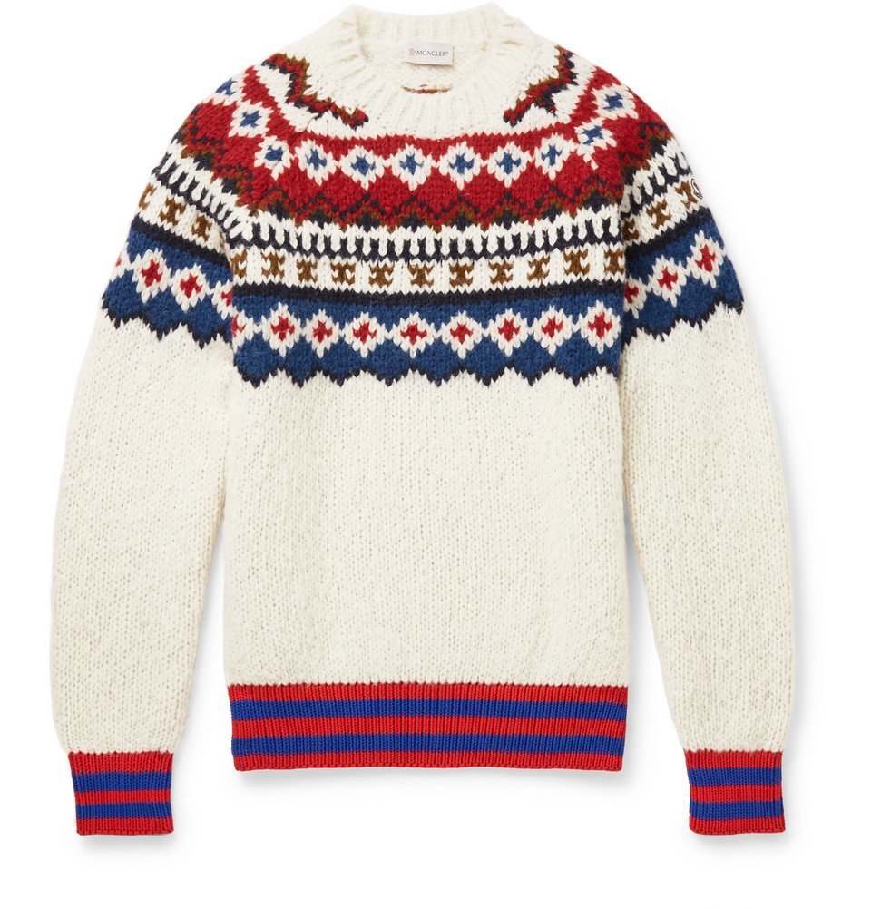 moncler fair isle sweater