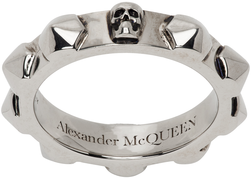 Alexander McQueen Silver Stud Ring Alexander McQueen