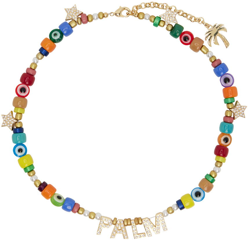 Photo: Palm Angels Multicolor 'Palm' Beads Necklace