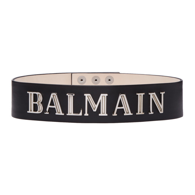 Fremskreden Pas på tør Balmain Black Logo Belt Balmain