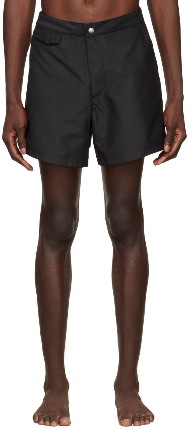Sunspel Black Recycled Polyester Swim Shorts Sunspel