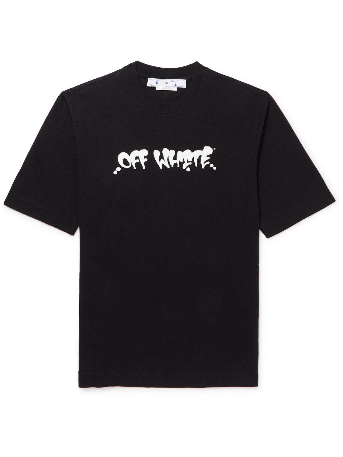 Off-White - Neen Logo-Print Cotton-Jersey T-Shirt - Black Off-White