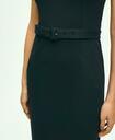 Brooks Brothers Women's Ponte Short Sleeve Belted Dress | Black
