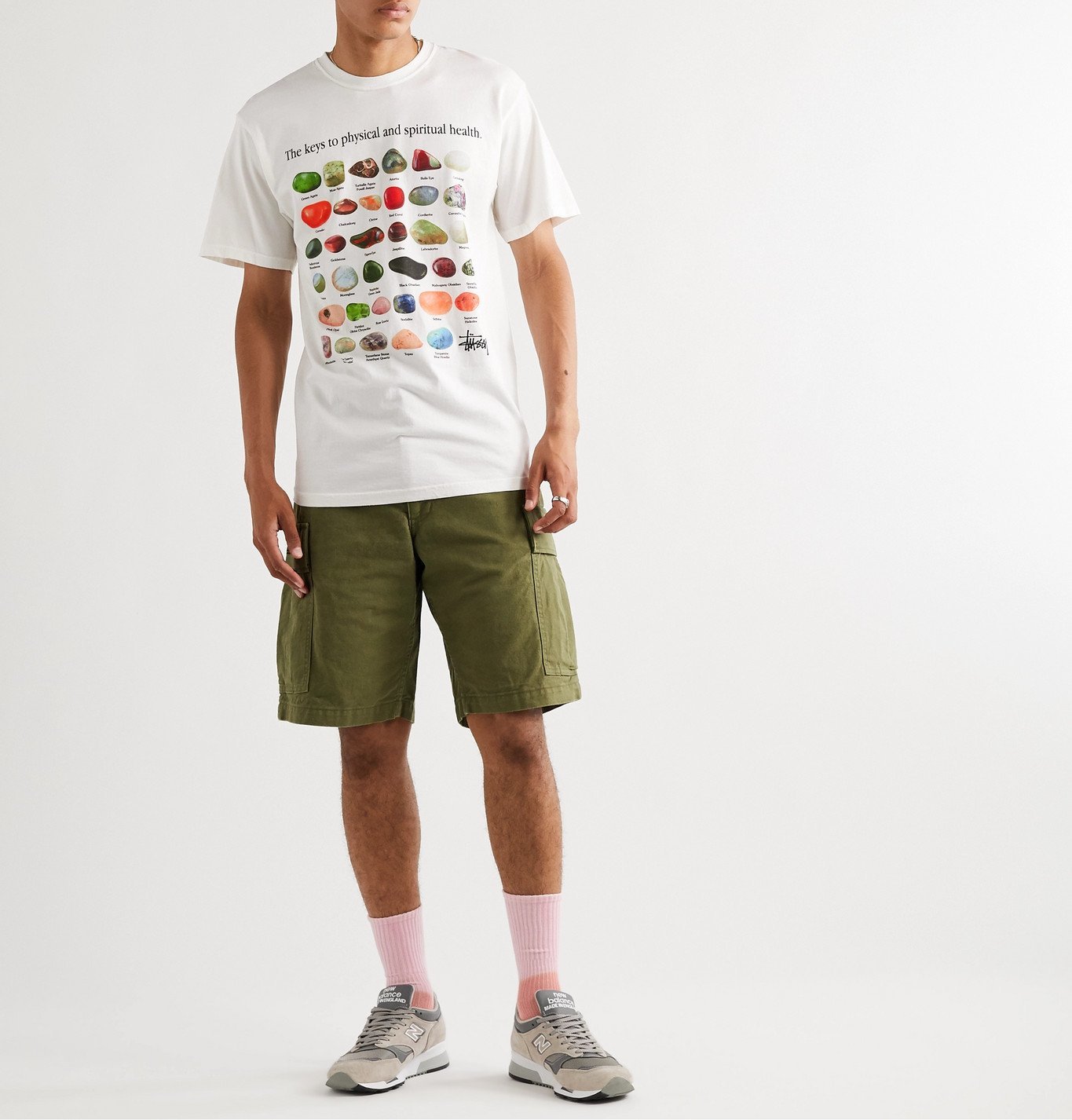 Stüssy - Printed Cotton-Jersey T-Shirt 