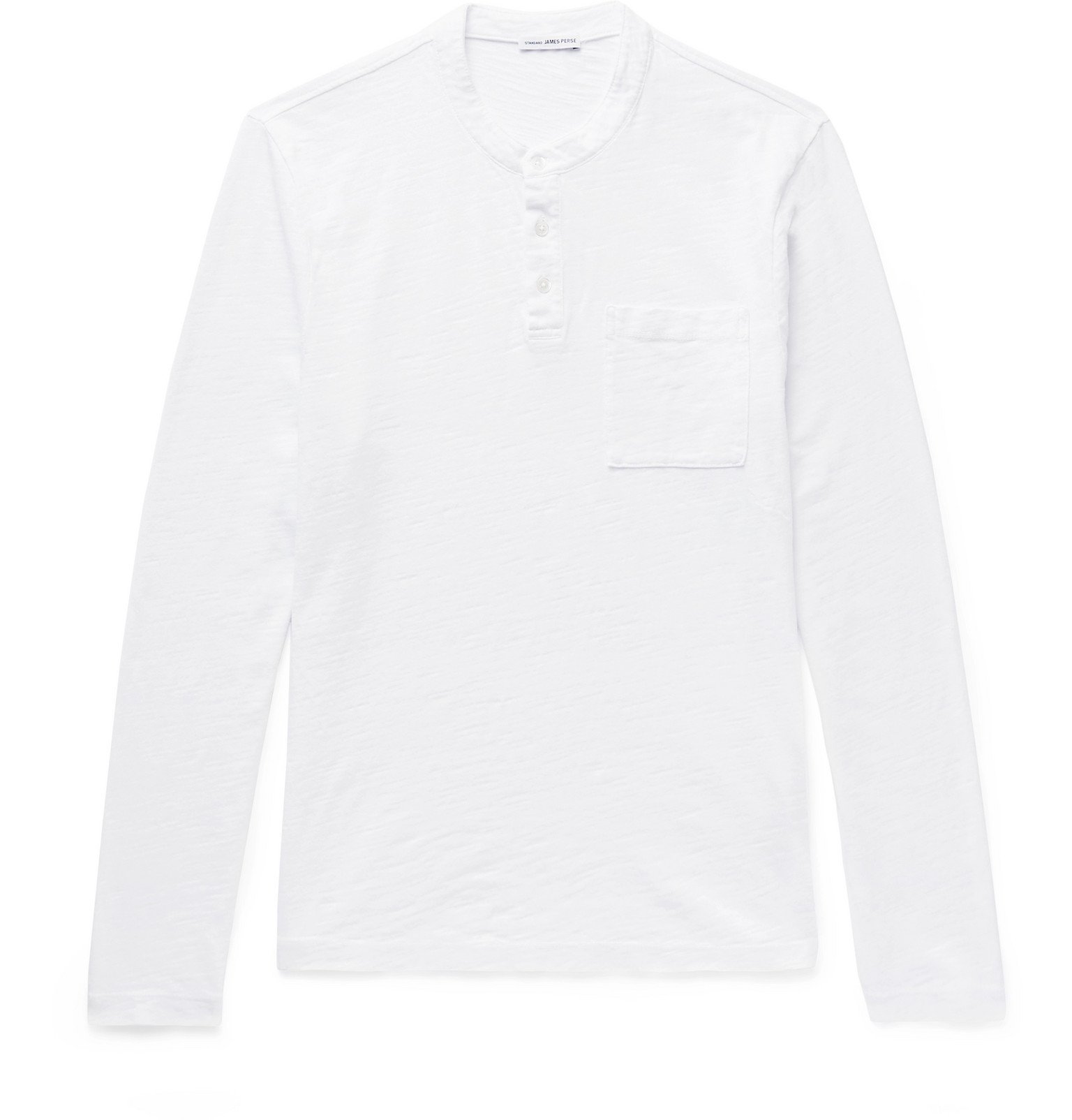 James Perse - Zimbabwe Cotton-Jersey Henley T-Shirt - White James Perse