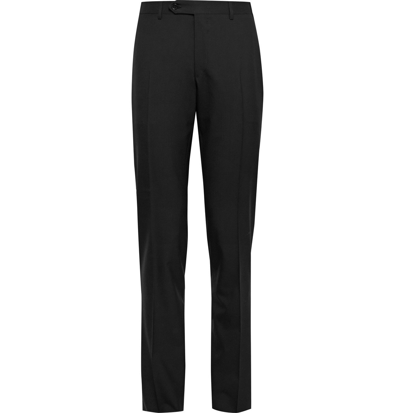 CANALI - Slim-Fit Super 120s Wool Trousers - Black Canali