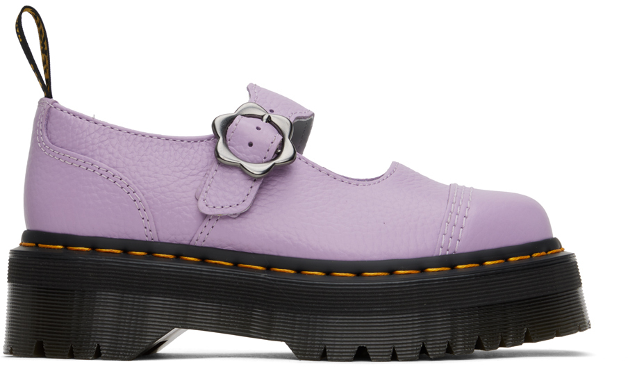 Dr. Martens Purple Addina Flower Oxfords Dr. Martens