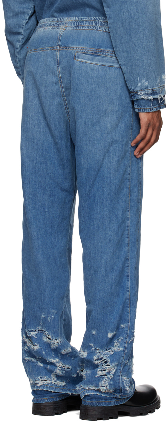 Diesel Blue DMartian Denim Sweatpants Diesel