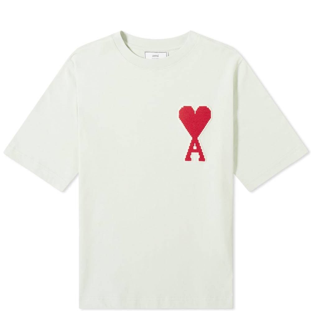 AMI Large Heart Patch Tee AMI