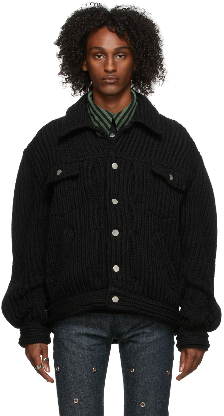 knit trucker jacket