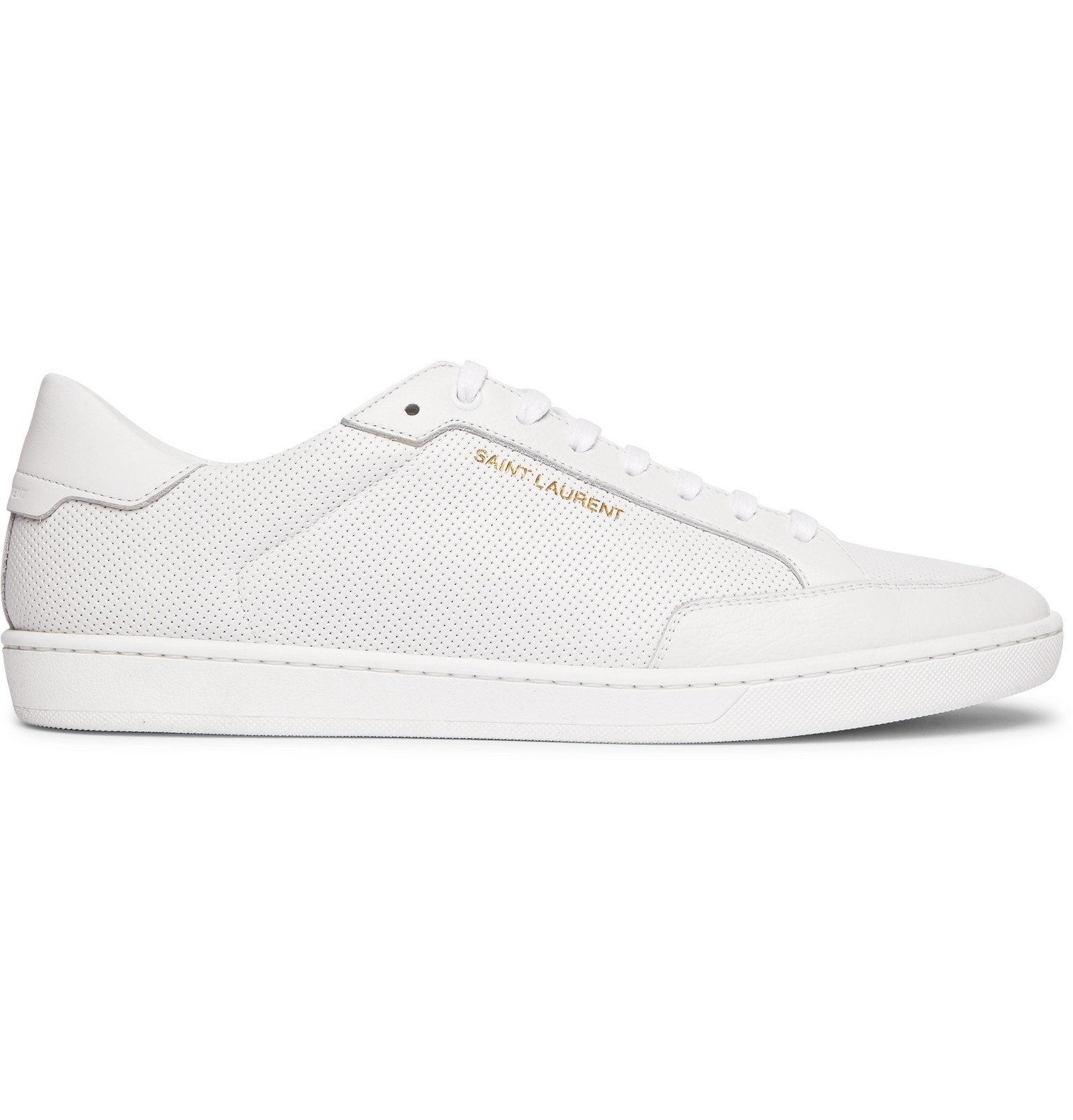 saint laurent andy perforated leather sneakers