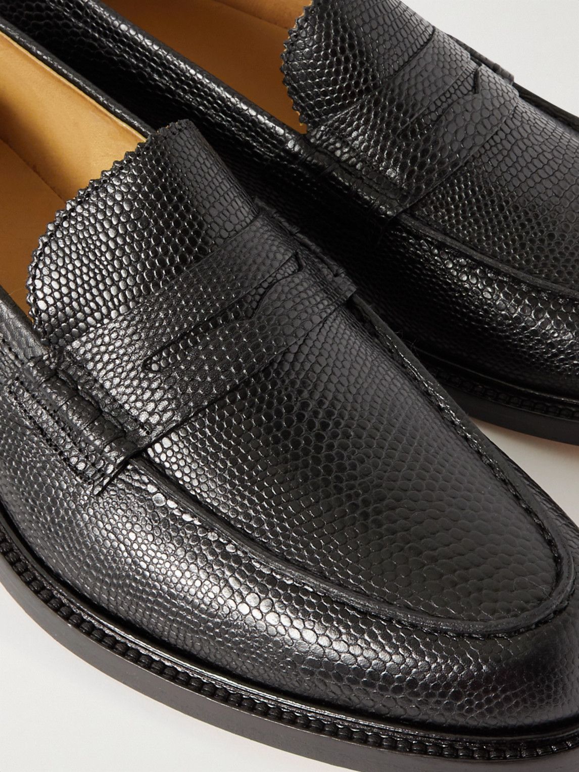 VINNY's - New Townee Leather Penny Loafers - Black