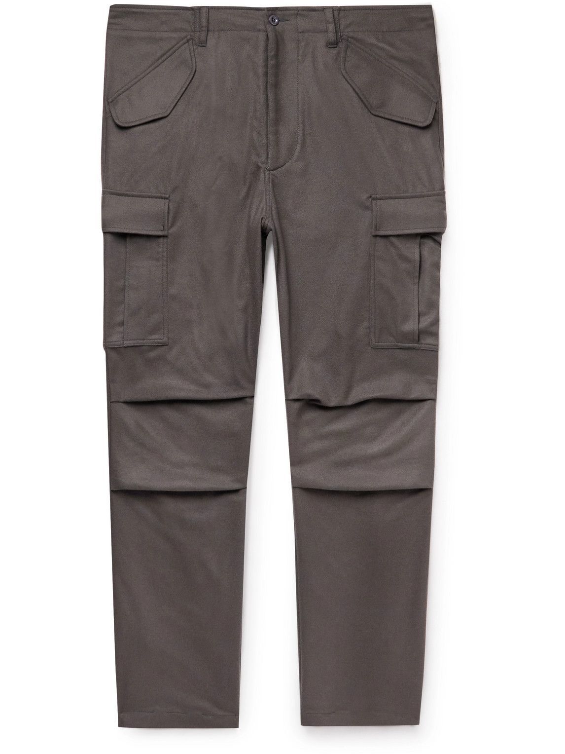Photo: 4SDesigns - Tapered Virgin Wool-Blend Cargo Trousers - Gray