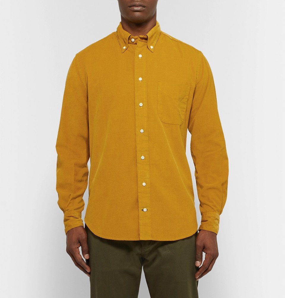 mustard button up