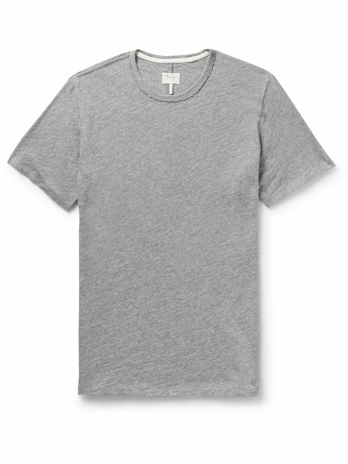 Rag & Bone - Classic Flame Slub Cotton-Jersey T-Shirt - Gray Rag and Bone