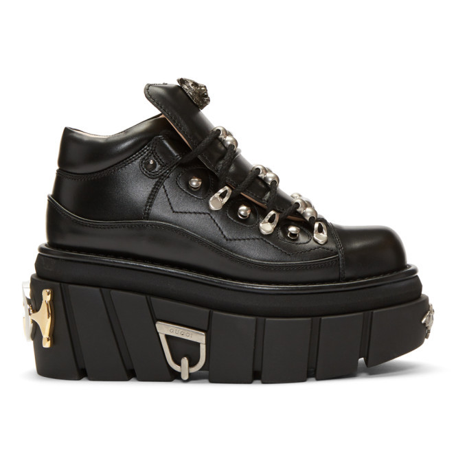 gucci black platform sneakers