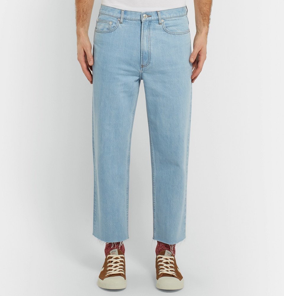 Alan Cropped Distressed Denim Jeans 