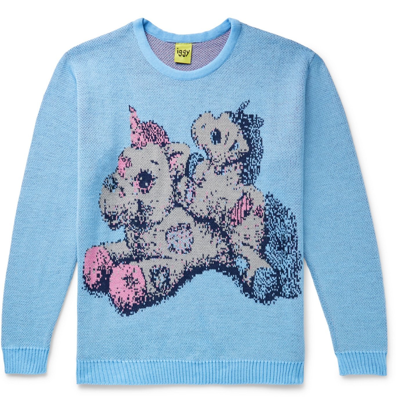 iggy - Unicorns Intarsia Knitted Sweater - Blue iggy