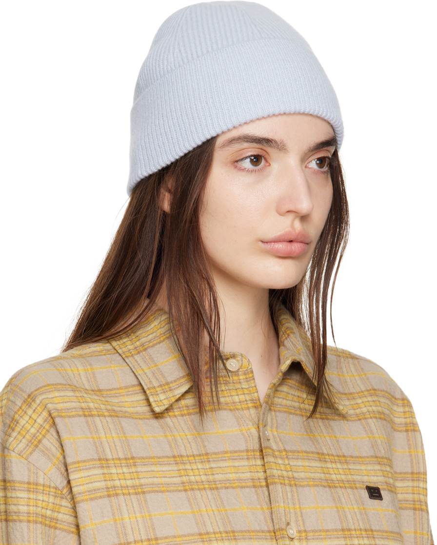 Acne Studios Blue Logo Beanie Acne Studios