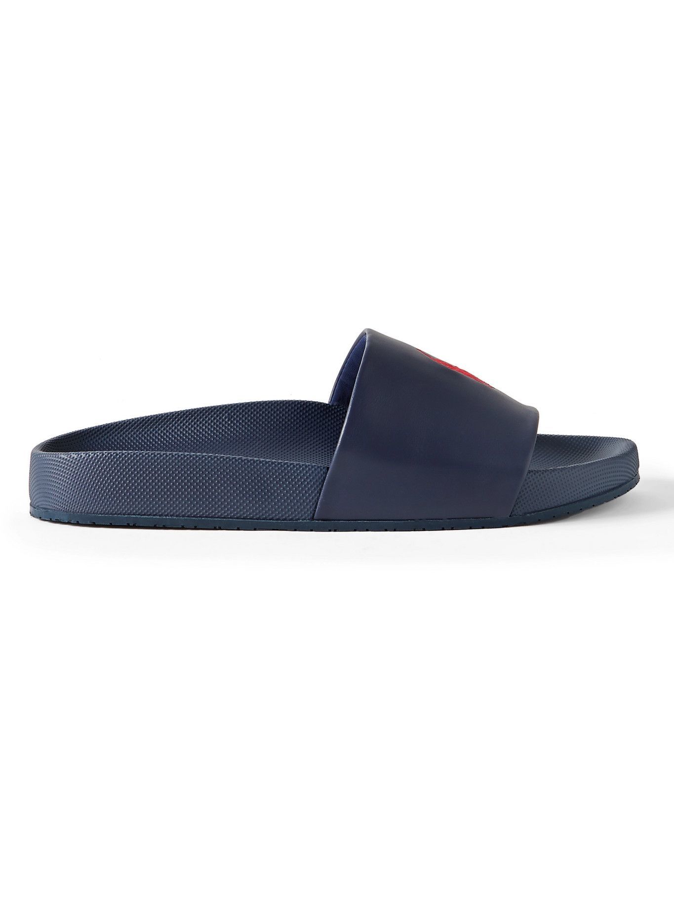 Photo: POLO RALPH LAUREN - Cayson Logo-Embroidered Rubber Slides - Blue