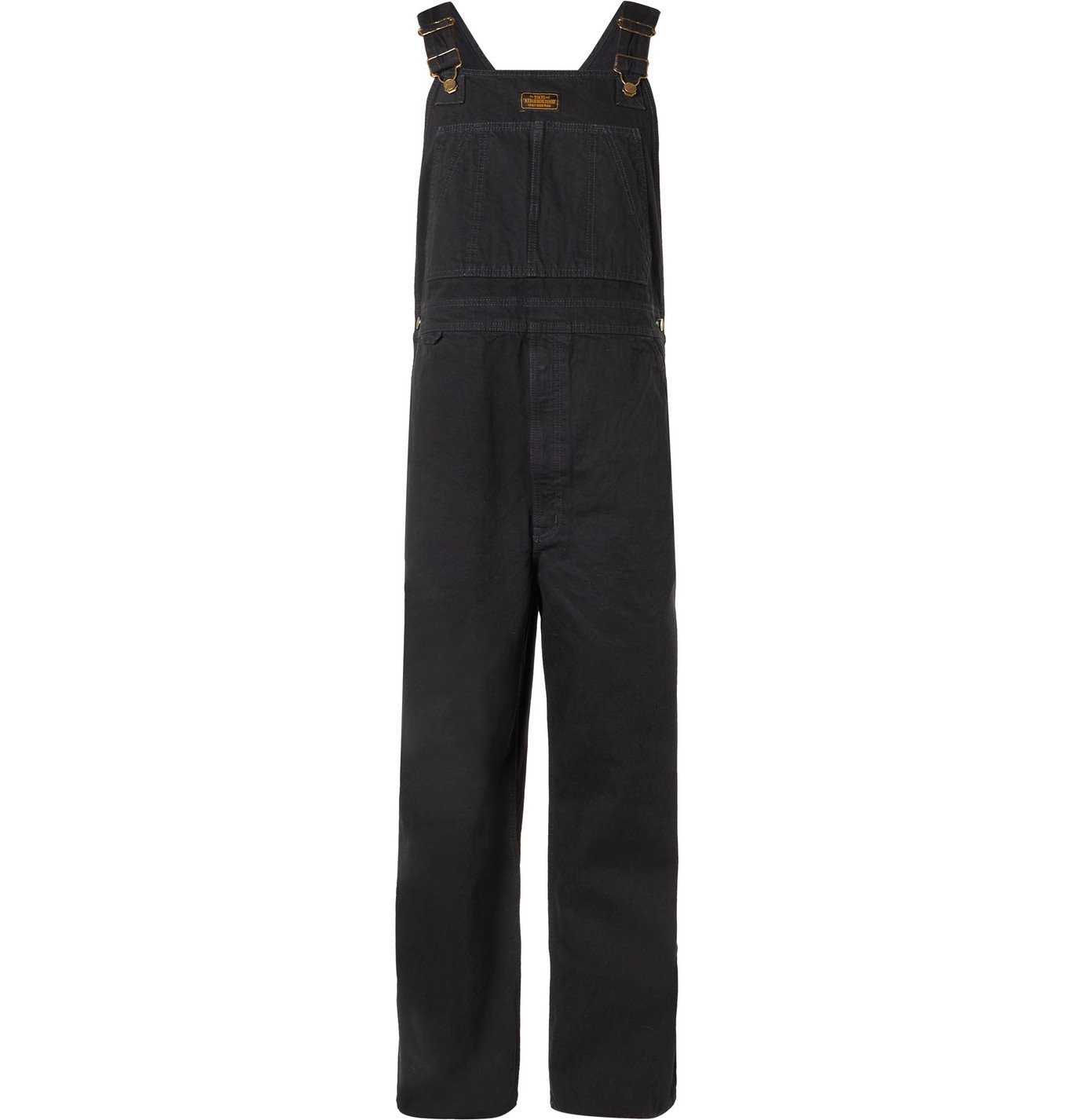 black dungarees